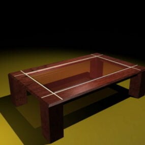 Table basse en verre modèle 3D