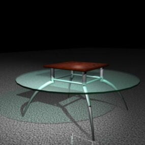 Round Class Top Coffee Table 3d model