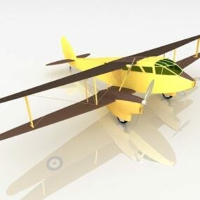 Dragon Rapide Aircraft 3d-model