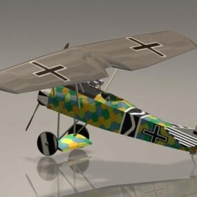 Avion de combat Focker D7 modèle 3D