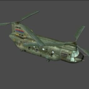 Ch-47 チヌーク輸送ヘリコプター 3D モデル