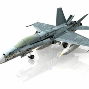 דגם F18 מטוס קרב תלת מימד