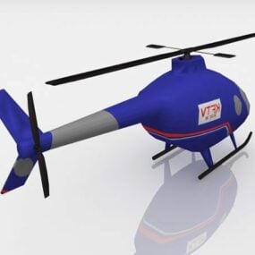 Animerad Helikopter 3d-modell