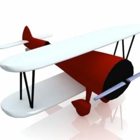 Animated Cartoon Plane 3d model