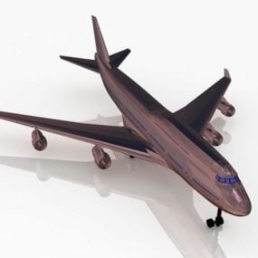 Geniş gövdeli yolcu uçağı 3D modeli
