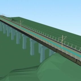 Puente ferroviario modelo 3d