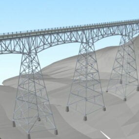 3д модель Железного шоссейного моста