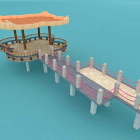 Göl Güvertesi İzleme Platformu 3d modeli