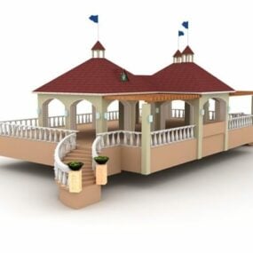 Covered Viewing Deck 3d model