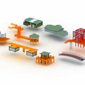 Elementy architektury krajobrazu parku Model 3D