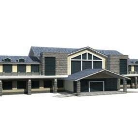 Chinese Style Guesthouse Hotel 3d model