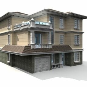 مدل سه بعدی خانه 3 طبقه