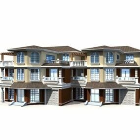 Terraced Houses Building 3d model