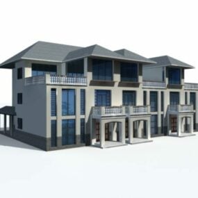 3d модель сучасного міського будинку