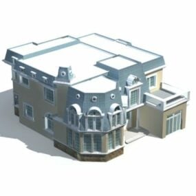 Traditionelles malaysisches Villa House 3D-Modell