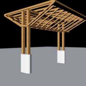 Τρισδιάστατο μοντέλο σχεδίασης πέργκολας εξωτερικού χώρου