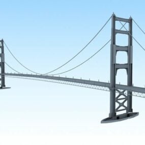 Model 3D Jembatan Gantung