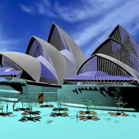 Sydney Opera Theatre Building 3d-model