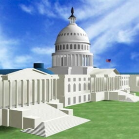 نموذج مبنى الكابيتول الأمريكي ثلاثي الأبعاد