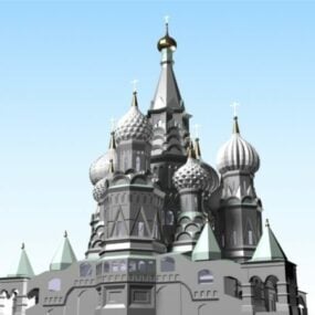 Model 3D budynku Kremla moskiewskiego