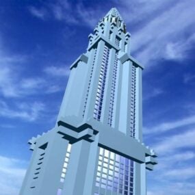 Modern Gökdelen Çok Katlı Bina 3D modeli