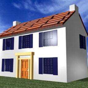 مدل سه بعدی خانه روستایی قدیمی وسترن