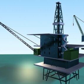 Offshore Oil Platform דגם תלת מימד