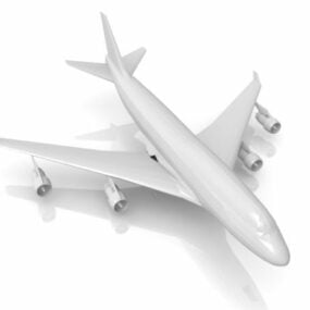 4 Engine Passenger Jet 3d model