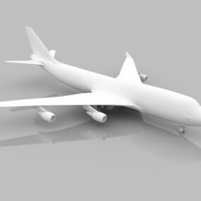 白い飛行機の3Dモデル
