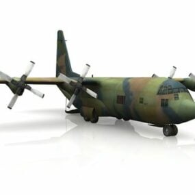 Avion de transport militaire C-130 Hercules modèle 3D