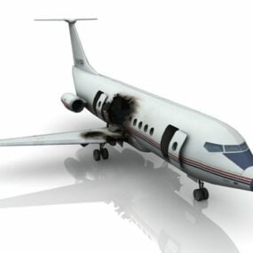 Vliegtuigcrash 3D-model