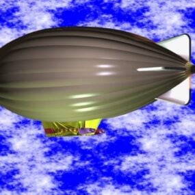 Steampunk Zeppelin เรือเหาะ Fly Craft โมเดล 3 มิติ
