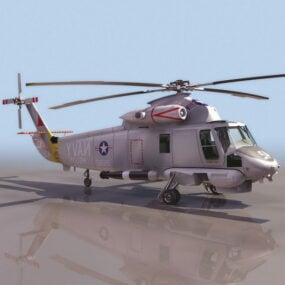 Us Navy Sh-2f Seasprite Helicopter 3d model