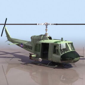 Bell Uh-1d Transport Helicopter 3d-modell