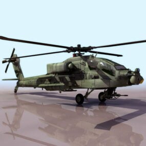 โมเดล 64 มิติของโบอิ้ง Ah-3 Apache Attack Helicopter