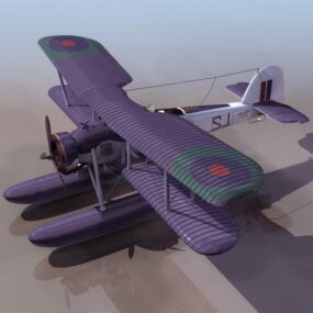 Swordfish Torpedo Bomber Biplane 3d model