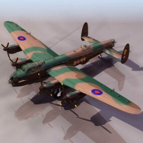 Avro Lancaster zware bommenwerpervliegtuigen 3D-model