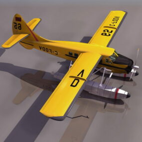 Dhc-3 Otter Stol Transportflugzeug 3D-Modell