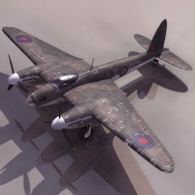 Dh.98 Mosquito gevechtsvliegtuigen 3D-model