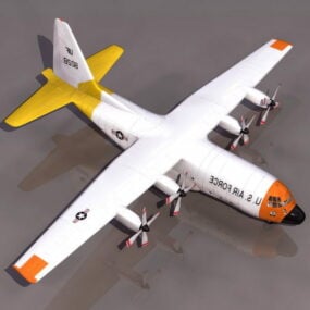 Modelo 3D de aeronave de transporte militar Hércules