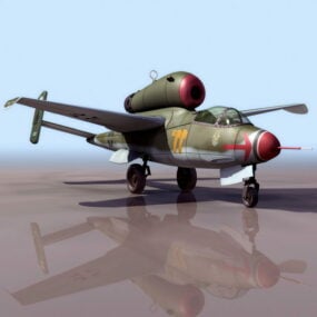 Avion de chasse allemand Heinkel He162 modèle 3D