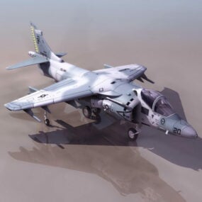 Harrier Jump Jet Strike Aircraft 3d-model