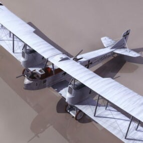 3D model německého těžkého bombardéru Gotha G.iv
