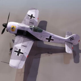 Avion de chasse allemand Fw 190 modèle 3D