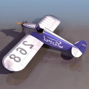 Model 3D jednomiejscowego samolotu Ford Flivver