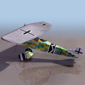 フォッカー V7 ドイツ戦闘機 3D モデル