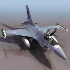 هواپیمای جنگنده چند منظوره F-16 مدل سه بعدی