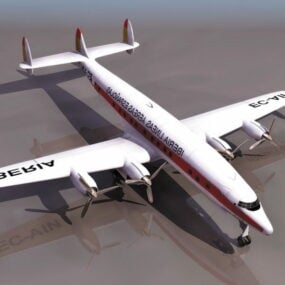 ロッキード L-749 コンステレーション旅客機 3D モデル