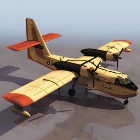 هواپیمای آبی خاکی آتش نشانی Canadair Cl-215 مدل سه بعدی