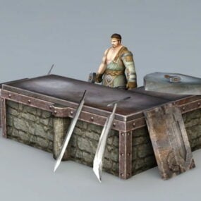 中世纪亚洲铁匠3d模型